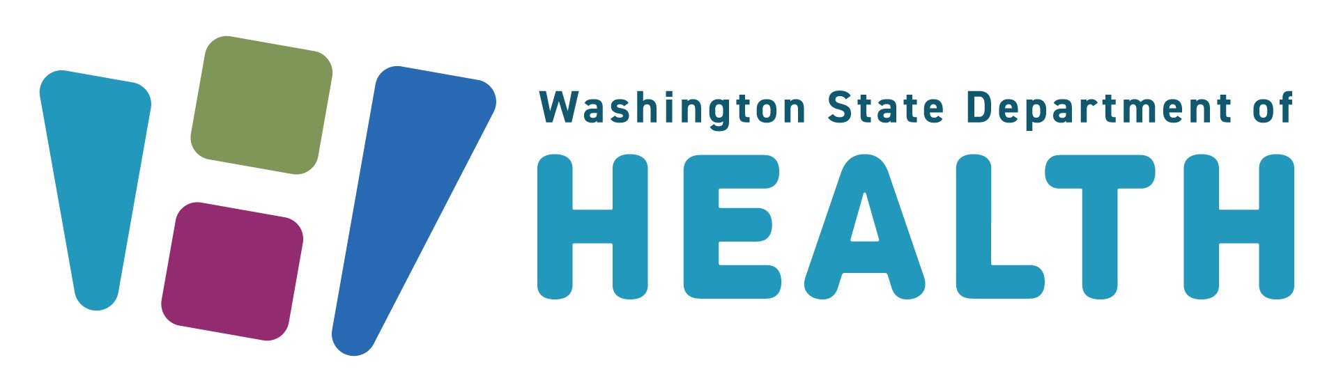 Washington State Department of Health logo in white.